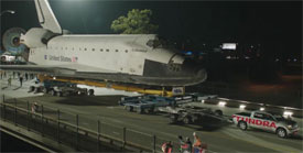 Shuttle Gets Towed