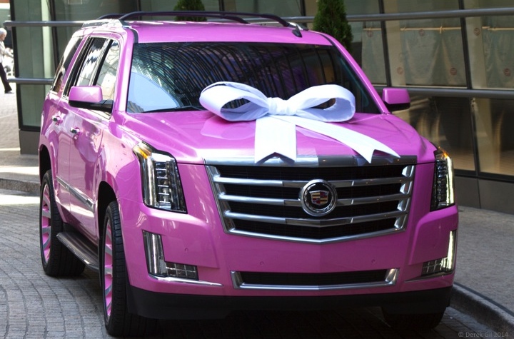 Cadillac Celabrates Future NFL Star with a 2015 Pink Escalade for his Mother