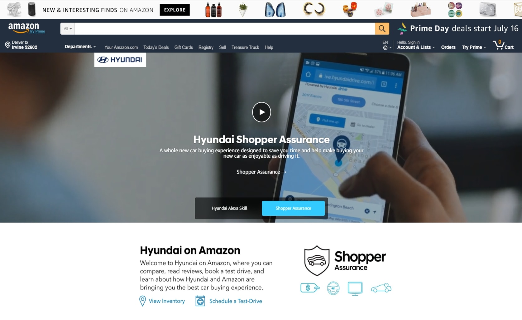 Hyundai Announces Amazon Digital Showroom